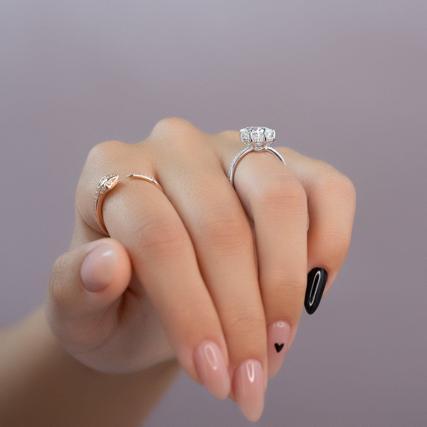 Hera Luxgem | 1.5 Carat E. Cushion 18K White Gold Pave