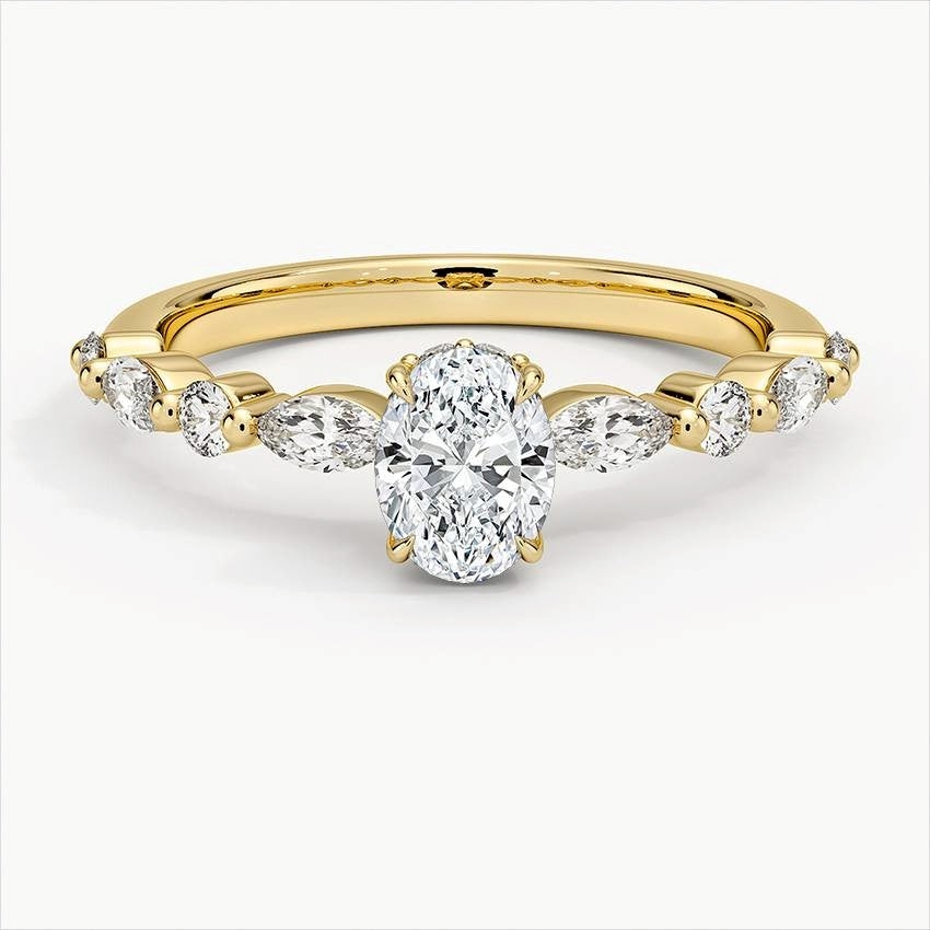 Oval Pavé Diamond Ring