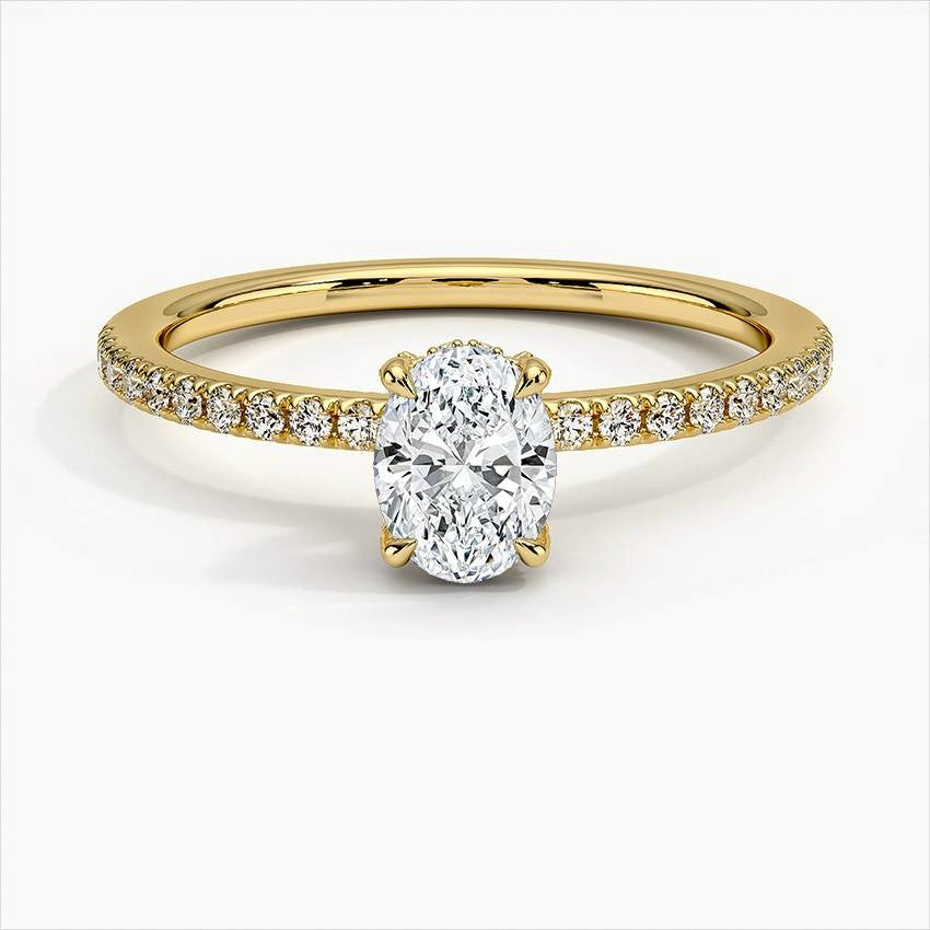 Oval Pavé Engagement Ring