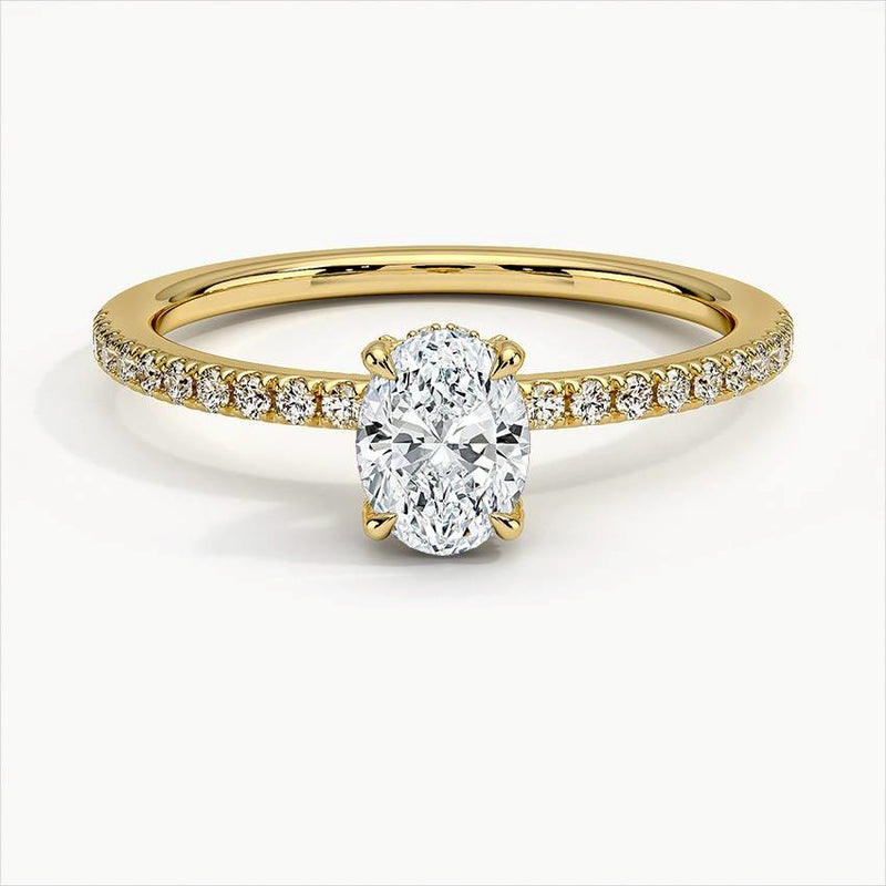 Oval Pavé Engagement Ring